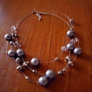 Silver & Sky Blue Necklace